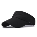 Cappello da sole nero da donna ad asciugatura rapida con micro-perforazioni traspiranti - Circonferenza della testa 55-60cm / Nero