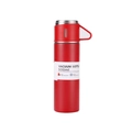 Red 500ml vacuum insulated stainless steel water bottle with 12h thermal performance - Single Mug / Elegant Red