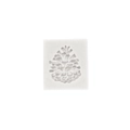 White square silicone pinecone mold for fondant cake decorating and baking crafts - Grey