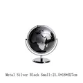 Moderner Globus aus Metall in Schwarz-Silber mit Chromständer, Dekoration in Größe S - 20CM Schwarz/Silber Universal-Globus