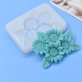 Trois moules en silicone de tournesol pour la pâtisserie DIY et la décoration de gâteaux - Grand