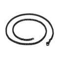 Collar de moda de acero inoxidable negro con cadena de hueso de dragón y cierre langosta - Cadena de trigo(KN28386-Z) / 500*3mm / Negro