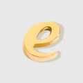 Polished gold stainless steel lowercase letter e bead for personalized jewelry - Lowercase e / Gold