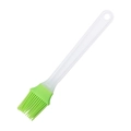 Piccolo pennello da cucina in silicone con setole verdi e manico per barbecue - Pennello in silicone 6g (Verde)