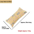 Yellow cat pattern plush pillow toy for cats, large size 29x11.5cm with soft texture - Large Yellow Cat Pillow