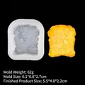 Stampo in silicone per fette di pane per sapone e argilla, misura 6,1x6,8x2,7cm - 5#B368 Piccolo / Trasparente