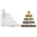Christmas tree resin silicone mold with 17.5cm dimensions for DIY holiday decorations - No.2 Christmas - Staircase Hang Tag