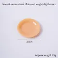 Mini-assiette ronde pour maison de poupée en plastique orange clair, diamètre 3,5 cm - Diamètre 3.5cm / Orange
