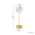 Golden metal jewelry stand with white resin ear model for earrings display 21cm height - Right Ear / White Right Ear