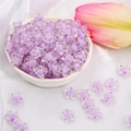 Purple frosted acrylic star-in-star beads for DIY jewelry making and crafting - Purple Transparent Star (83pcs)