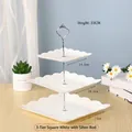 3-Layer Square White Silver