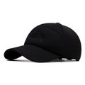 Gorra de béisbol negra con logotipo de escudo bordado y visera curva estilo casual - Negro