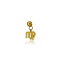 18K gold plated stainless steel Virgo zodiac charm pendant for DIY jewelry - Virgo / Gold