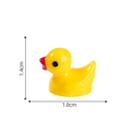 Miniature yellow duck resin figurine with 1.4cm height and 1.8cm width dimensions - Yellow Style B