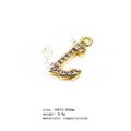 Golden heart-shaped copper charm with micro-pave zircons for DIY jewelry making - 18 (Symbol)