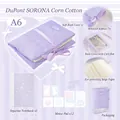 Set taccuino A6 a righe viola con copertina morbida, nastro a fiocco e memo a coniglio - Taccuino piccolo viola (formato A6/148x105mm/98 fogli/include foglietti adesivi)