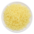 Translucent yellow acrylic round beads in white plate for DIY necklace and jewelry making - Frosted Yellow Round Beads