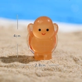 Luminous orange resin turtle figurine for DIY decor, beach miniature size 4x2.8cm - Diving Turtle-A Luminous Orange