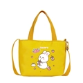 Lindo bolso amarillo bandolera infantil con estampado de conejo y té de burbujas - Amarillo