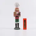 Cascanueces chef de madera de 38cm con bandeja de jengibre y caja de regalo roja - Z3509/Tema Chef de Repostería
