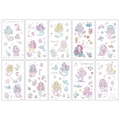 Set di 10 tatuaggi temporanei a sirena glitterata per bambini con motivi marini - Sirena Luccicante Serie A-10 Fogli