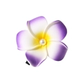 Handmade purple and white gradient frangipani hair clip with pearl center decoration - Pearl Style / 8cm / Purple