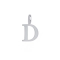 Minimalist stainless steel uppercase letter D pendant in silver finish for DIY jewelry - Steel D