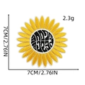 7cm sunflower embroidered patch for laptop with yellow petals and black core detail - Style 9 (Sunflower)