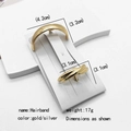Minimalist gold alloy hairband and twisted hairpin set for ponytail styling - 2-Piece Set No. 12 (MY030-12)