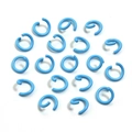 Light blue C-shaped open jump rings set for DIY jewelry making and connection - Blue (open Ring)