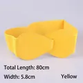 Bright yellow elastic wide waist belt for women with faux leather teardrop buckle detail - 80cm Extended / Yellow