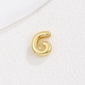 Detailed view of a 10mm gold-plated alphabet 'G' charm for DIY bracelet wristbands - Letter G / Gold