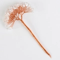 Handmade clear crystal tree hair pin with copper wire branches on a white background - Clear Quartz Branch Style