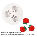 Silicone apple mold for fondant or clay crafts with red apple samples and dimensions - 3# Grey (Apple)