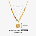 Multi-bead Large Sun Necklace (Style 2)