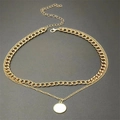 Collana Con Ciondolo a Disco Rotondo Oro