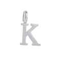 Polished silver stainless steel alphabet K pendant for DIY jewelry making necklaces - Steel K