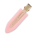 Pink acetate hair clip with golden metal clip, minimalist bar design for hair styling - 104# Acetate 7cm Seamless Clip