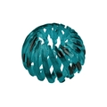 Detailed view of blue leopard pattern bird nest hair claw clip for ponytail holders - Teal Leopard Print