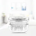 Transparent scalp applicator with 15ml capacity scale and precision roller balls - White (with Syringe)