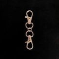 Detail of rose gold alloy swivel lobster clasp connector for DIY keychain accessories - Style B / Gold