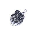 Vintage Celtic knot bear claw pendant in titanium steel with retro punk silver finish - Type A Bear Paw Pendant (No Chain)