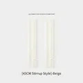 Winter wool knitted stirrup leg warmers in beige color 43cm long for women - Knitted Style (DWZ07) / 43cm / Cream (Stirrup)