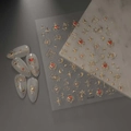 3D gold nail stickers with celestial sun moon patterns and stars for starry manicure deco - Bohemian Sun Moon Style (CO-226)