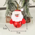 Weihnachtsmann Glocke Anhänger, rot-weiße Plüschdeko, Höhe 10cm für Weihnachtsbaum - Rote Glocke Weihnachtsmann