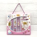 Pink bunny stationery set gift box with pencil, ruler, and notebook for children - Rabbit