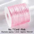 Pink 7# gradient braided cord 1.5mm diameter 70m roll for handmade DIY jewelry - Pink