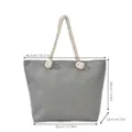 Tableau des tailles détaillé pour le sac de plage en toile avec dimensions précises - Affichage de Taille/Personnalisé (jiayingstb04)