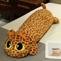 Langes Katzen-Plüschkissen mit Leopardenmuster und Stickerei für gemütliche Dekoration - 90cm / Leoparden-Stil