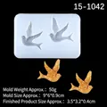 Molde de silicona de aves para fondant y chocolate con detalles de textura en 3D - 2# Estilo Golondrina (15-1042) / Transparente